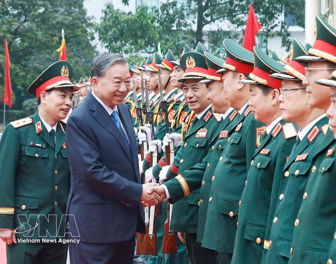 또 럼 베트남 공산당 서기장이 17일 MTA 관계자들과 만남을 갖고 있다. (사진: VNA)