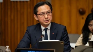 도 흥 비엣 주유엔 베트남 대사가 행사에서 발언하고 있다. (사진: VNA)