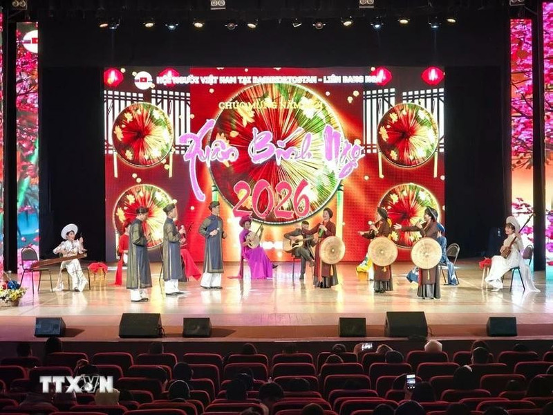 러시아 우파에서 열린 베트남 공동체의 설(Tet) 축하 행사 모습. (사진: VNA)