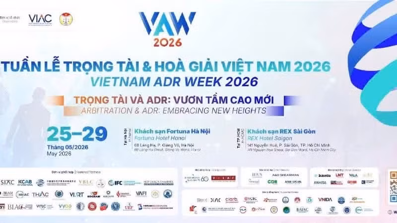 2026년 베트남 중재 및 조정 주간이 25일부터 29일까지 개최된다.