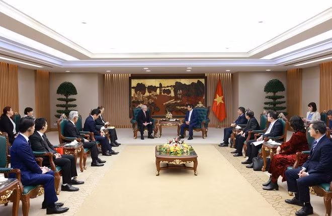 협회대표단 환영 행사 모습 (사진: VNA)