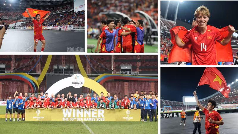 2025년에 예상치 못한 성공을 거둔 베트남 축구. (사진: NDO)