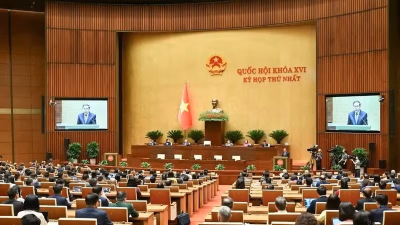 제16기 국회 제1차 회의 폐회식. (사진: DUY LINH)