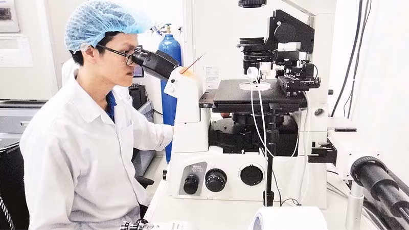 호찌민시 베트남국립대학교에서 진행되는 과학 연구 활동.