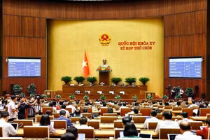 교원법안 투표를 하는 국회의원들. (사진: VNA)