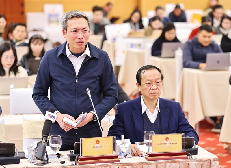 응우옌꾸옥또안 공안부 사무국장(소장) 겸 대변인이 기자회견에서 발언하고 있다. (사진: VNA)