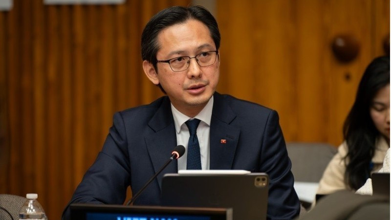 도 흥 비엣 주유엔 베트남 대사가 행사에서 발언하고 있다. (사진: VNA)