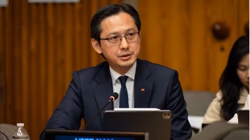 도 흥 비엣 주유엔 베트남 대사가 행사에서 발언하고 있다. (사진: VNA)