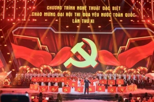 전국 애국경쟁대회 환영 특별예술 공연 프로그램. (사진: VNA)