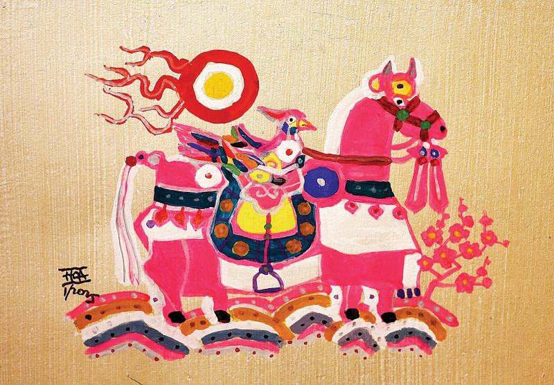 당쑤언호아(Dang Xuan Hoa)화가의 말 회화 작품