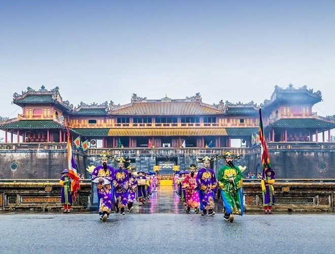 관광 발전에 기여한 전통 문화 가치의 재현. (사진: 베트남 국가관광청)