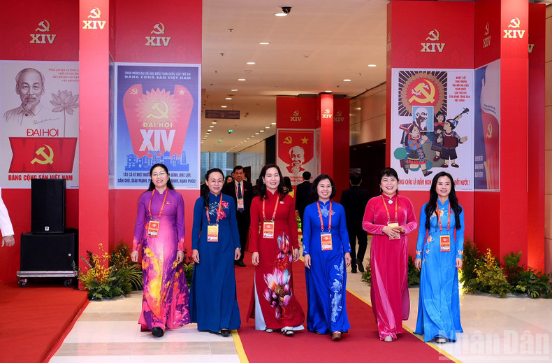 베트남 공산당 제14차 전국대표대회에 참석한 대표단.