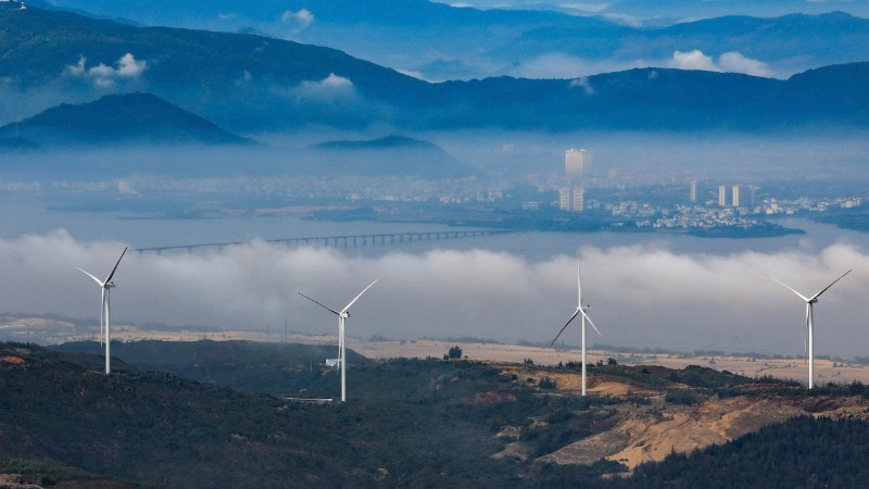 지라이성의 풍력 발전소 프로젝트. (사진: 보 비엣)