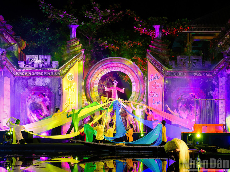 실 뽑기를 재현한 모습.