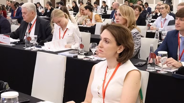 러시아 기업 대표들이 포럼에 참석하고 있다.