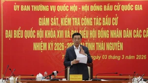 감독 및 점검 회의에서 발언하는 판 반 장 장관. (사진: 투안 손)