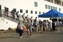  22일 호찌민시에 입항한 이탈리아 크루즈선 코스타 델리지오사호.