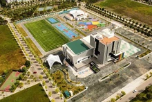 학탄(Hac Thanh) 지역에 새롭게 개관한 어린이 문화궁전 및 스포츠센터.