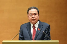 쩐탄먼 국회의장이 제15기 국회 제10차 회의에서 발언하고 있다. (사진: NDO)