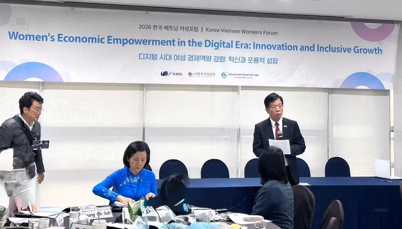 부 호 주한국 베트남 대사가 포럼에 참석해 연설하고 있다. (사진: 주한 베트남 대사관 제공)