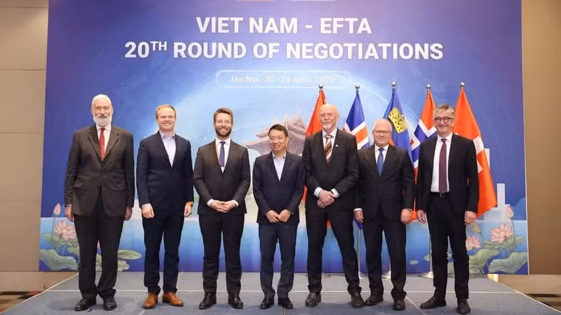 리히텐슈타인을 비롯한 유럽자유무역연합(EFTA)과 베트남 간 자유무역협정(FTA) 협상에 참석한 대표단. (사진: EFTA사무국)