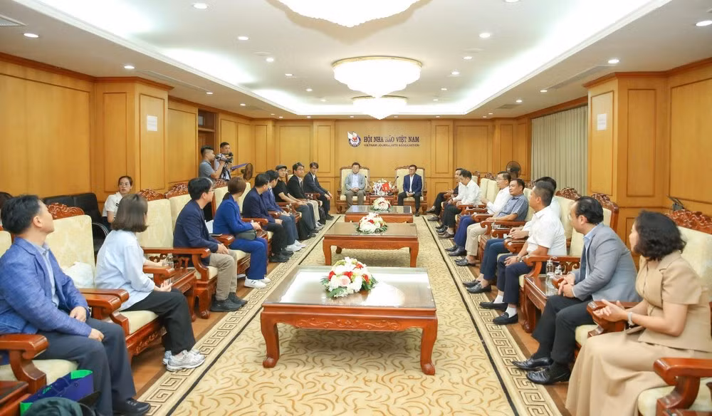 베트남기자협회와 한국기자협회 관계자 간담회 모습.