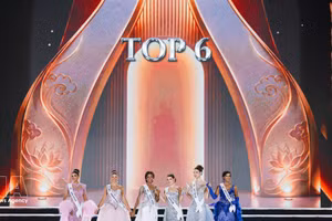 제73회 미스월드 대회 상위 6위 진출자들. (사진: VNA)