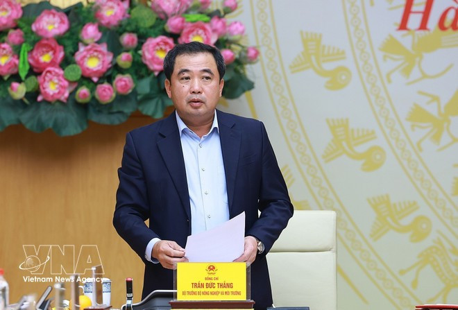 쩐 득 탕 농업환경부 장관이 행사에서 발언하고 있다. (사진: VNA)