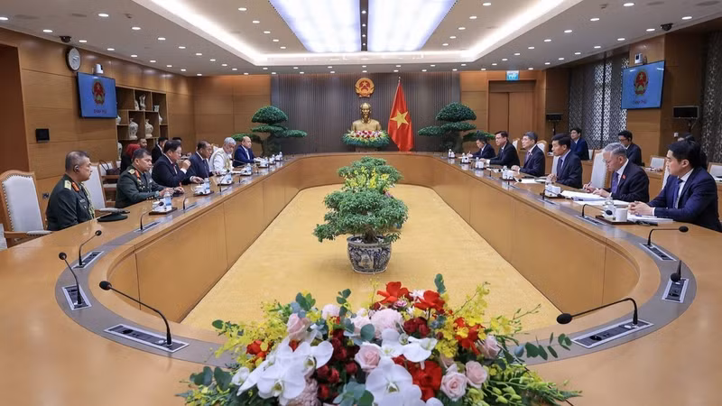 접견 현장 모습. (사진: VGP/Nhật Bắc)