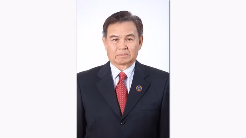 싸이솜폰 폼비한 라오스 인민혁명당 정치국 위원 겸 라오스 국회의장이 8일 향년 70세로 별세했다. (사진: 베트남 외교부)