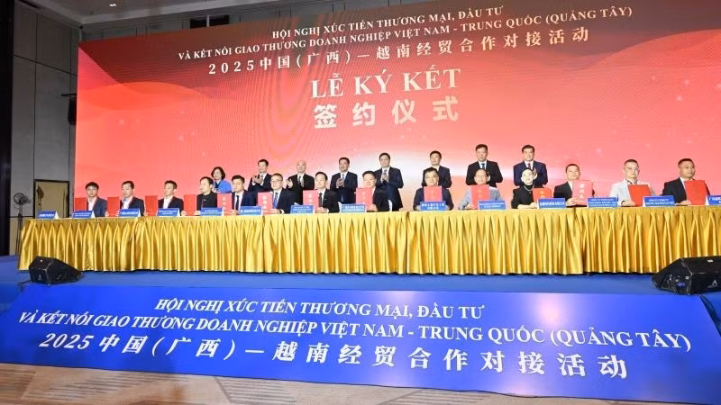 산업무역부와 중국 광시 좡족 자치구간 회의 모습.