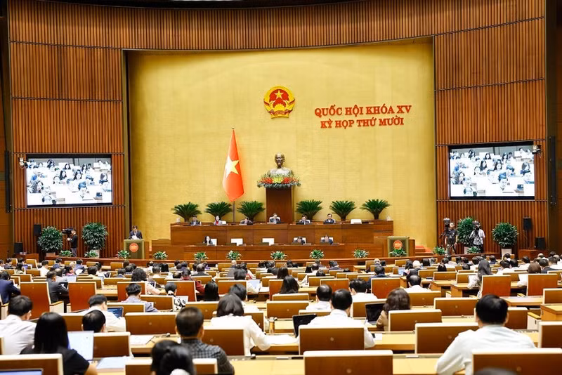 국회 제10차 회기 회의 모습 (사진: VNA)