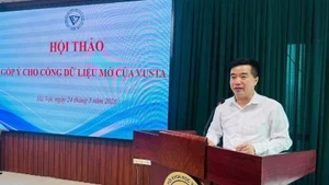 응우옌 꾸옛 찌엔 베트남 과학기술협회연합회 사무총장이 워크숍에서 발언하고 있다. (사진: 빅 리엔)