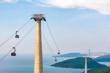 기록을 경신한 혼톰 케이블카 – 푸꾸옥에서 꼭 경험해야 할 명소 중 하나다. (사진: Sun Group)