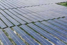 럼동성 퐁푸 태양광 발전소의 태양광 패널. (사진: 반 주이)