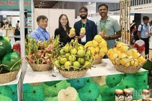 방문 소비자들에게 제품을 소개하는 티엔푹 협동조합. 