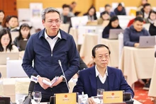 응우옌꾸옥또안 공안부 사무국장(소장) 겸 대변인이 기자회견에서 발언하고 있다. (사진: VNA)