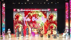 러시아 우파에서 열린 베트남 공동체의 설(Tet) 축하 행사 모습. (사진: VNA)