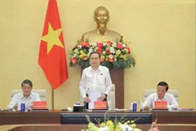 회의에서 발언하는 쩐 탄 먼 국회 의장. (사진: daibieunhandan.vn)