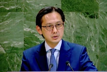 도 흥 비엣 주유엔 베트남 대사가 제80차 유엔 총회(UNGA 80)에서 개최된 해양 및 해양법에 관한 연례 본회의 토론에서 발언하고 있다. (사진: VNA)