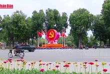 제14차 전국딩대회 맞은 하노이 곳곳 깃발-꽃 단장