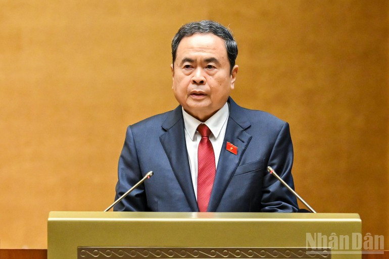 쩐탄먼 국회의장. (사진: 즈이린)