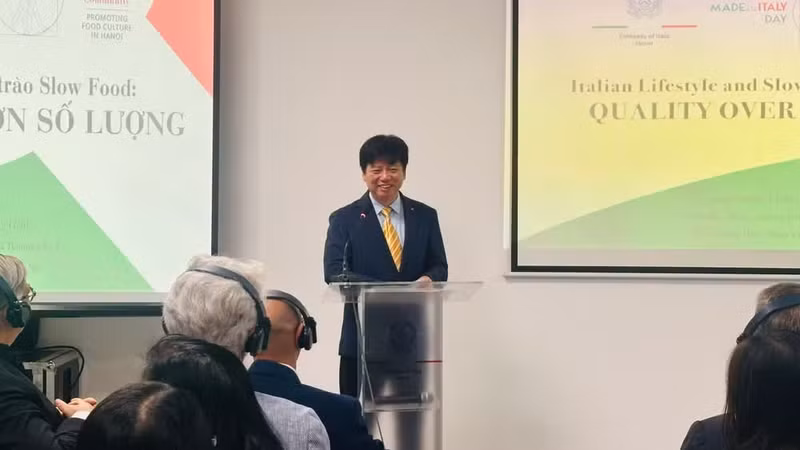 팜 응옥 마우 국제협력국 부국장이 최근 베트남과 이탈리아 간 농업 협력의 긍정적 발전을 강조하고 있다. (사진: KIM LINH)