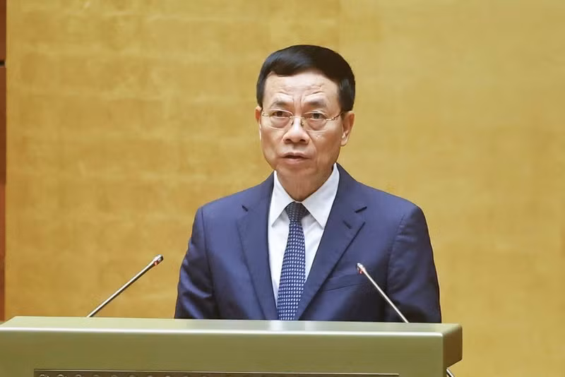 응우옌 만 흥 과학기술부 장관이 회의에서 발언하고 있다. (사진: VNA)