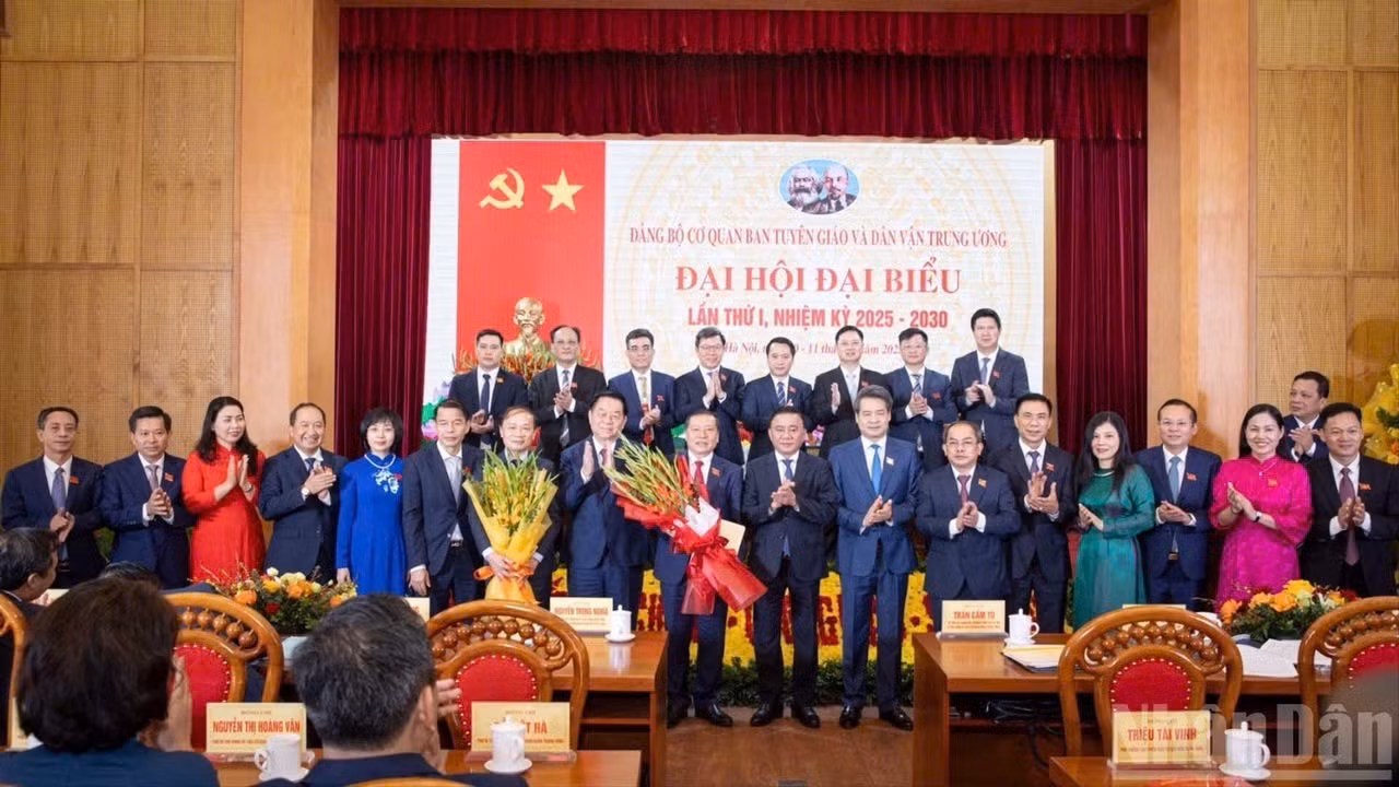 2025~2030년 임기의 당 중앙위원회 선전·교육·대중동원위원회 당위원회 제1차 대회.