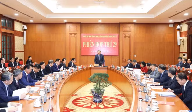 또 럼 당 서기장 겸 중앙부패·낭비·부정행위 방지 지도위원회 위원장이 2025년 결산과 2026년 업무계획을 논의하는 제29차 회의를 주재하고 있다. (사진: VNA)